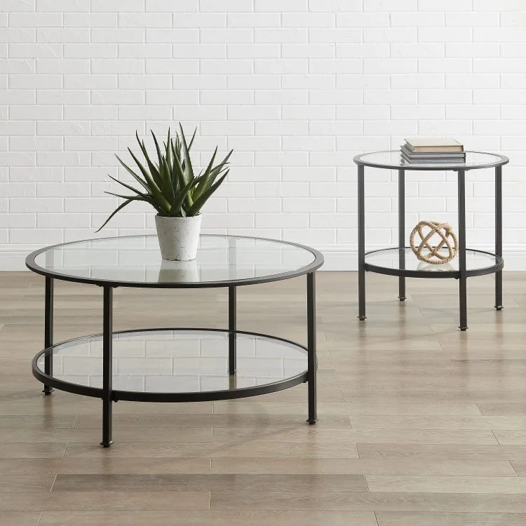 Crosley Aimee 2Pc Coffee Table Set  - Coffee, End Table