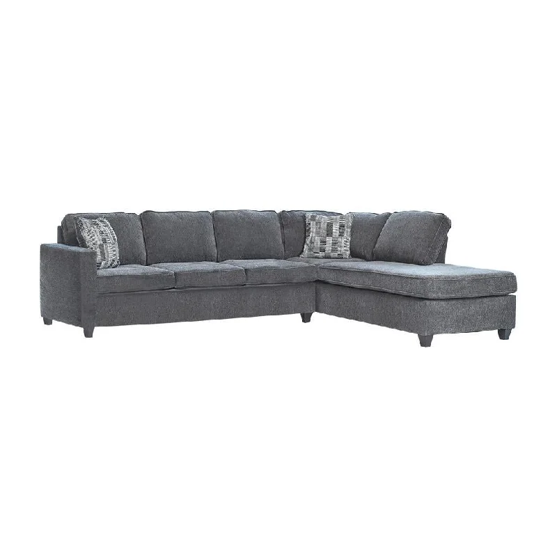 Coaster Mccord 2-Piece Cushion Back Sectional Dark Grey