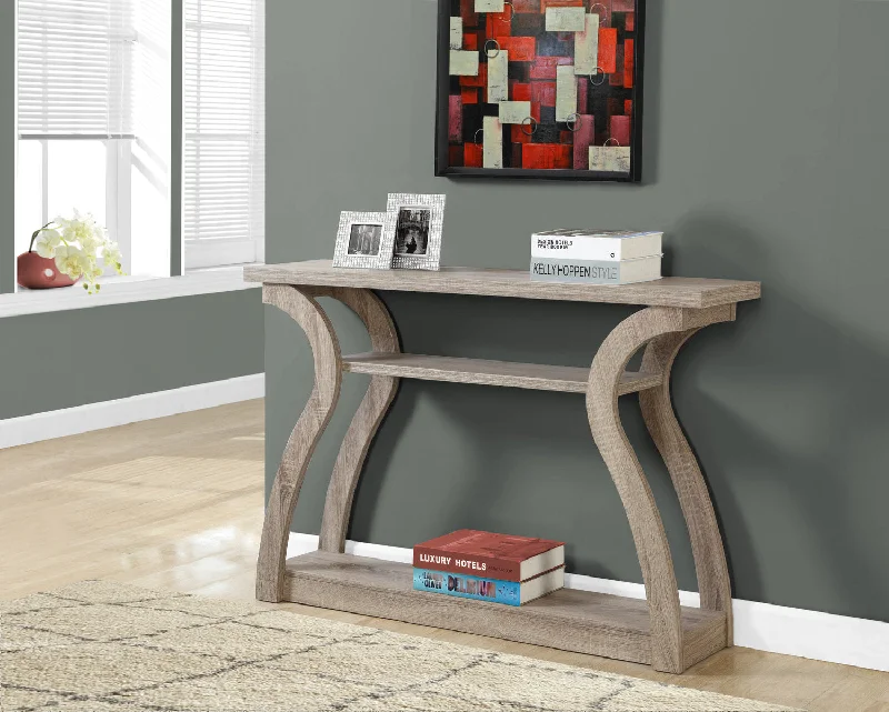 Monarch Curved Hall Console Table - Dark Taupe