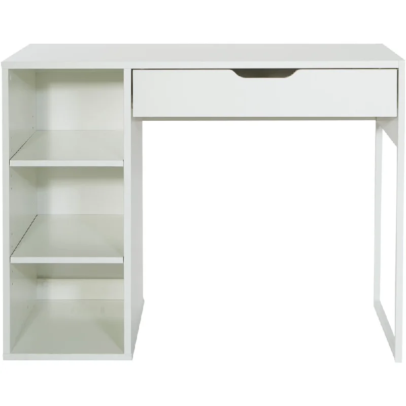 OSP Home Furnishings - Ravel Rectangular Contemporary Engineered Wood 1-Drawer Table - White