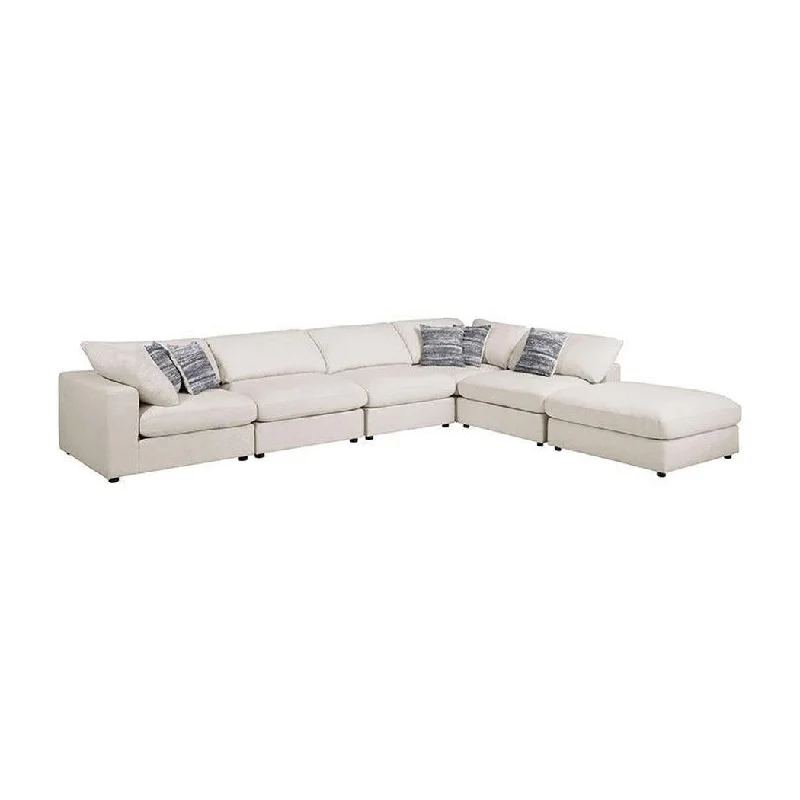 Coaster Serene 6-Piece Upholstered Modular Sectional Beige