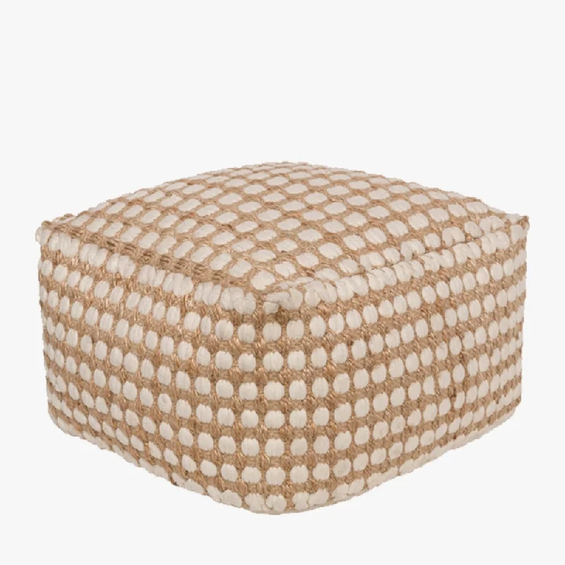 Dottie Woven Jute Pouf